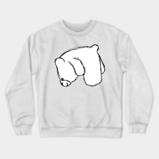 Smiley Bear Looking Down Crewneck Sweatshirt